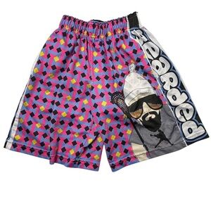 Lacrosse Unlimited Youth M Geometric Graphic Shorts Casual Bearded babies